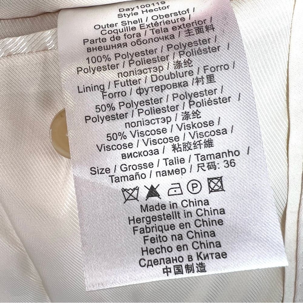 NWOT Day Birger et Mikkelsen Hector Blazer Ivory Size 36 - Picture 12 of 16